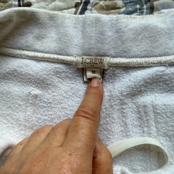 J. Crew Stylish Light Grey Joggers with Black Stripes, size M - Picture 7 of 10